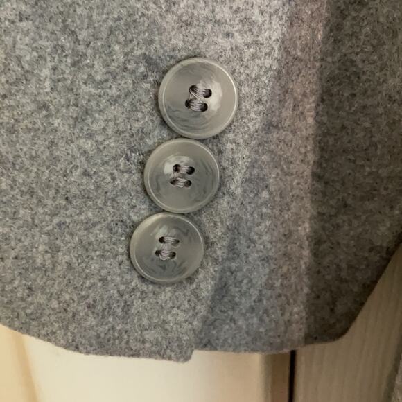 NWOT Ellos Gray Wool Blend Blazer Size 10 W - Picture 2 of 7